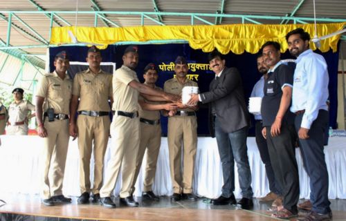 One of Social Projects of Jitendra Joshi - food distribution to Frontline workers police during Covid19