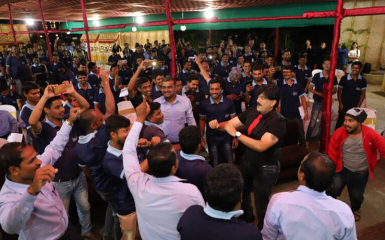 Chairman Jitendra Joshi celebrating annual day with his Employees